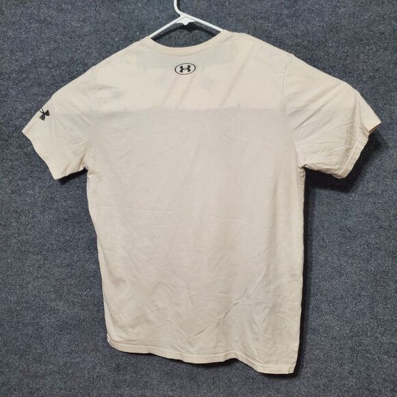 Under Armour Project Rock Shirt Mens XL Beige Brahma Bull Casual Short Sleeve - Picture 4 of 12